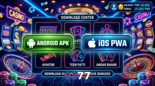 Main screen of 9377 download page for PK players
